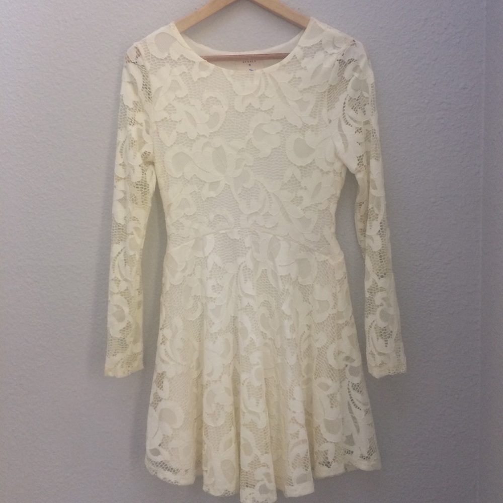Everly Ivory Lace Dress